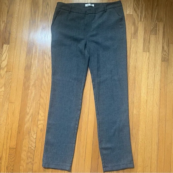 Anine Bing Tuxedo Houndstooth Gray Pants Work